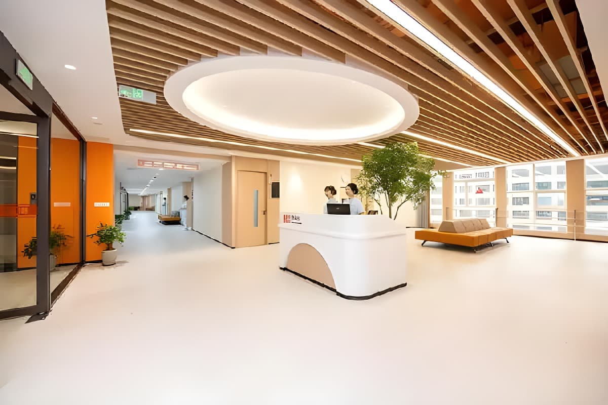Reception area at a healthcare facility
