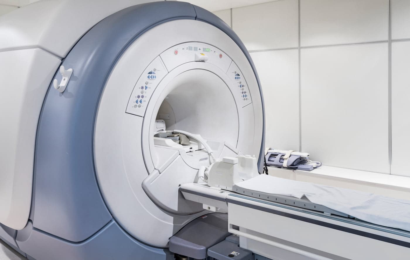 MRI scanner in a diagnostic imaging room